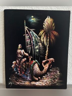 Original Vintage Black Velvet Painting